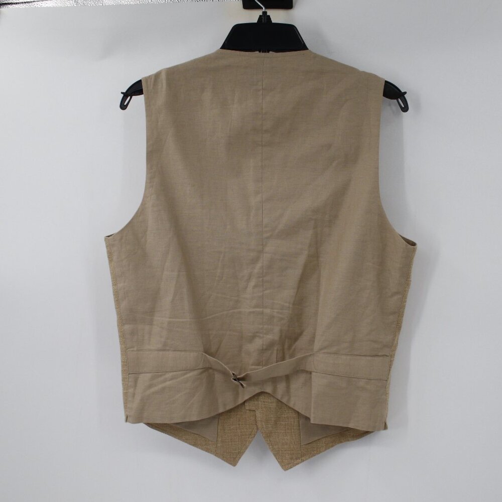 Ralph Lauren rugby vest Men's 38 linen silk waistcoat gilet sleeveless cinch - Picture 6 of 11